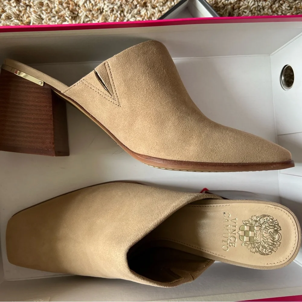 Gorgeous Tan Vince Camuto Mules - Picture 4 of 9